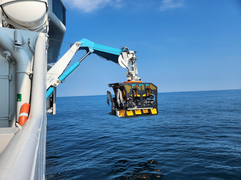 The OceanX vessel also has a remotely operated vehicle. Photo: Rebekka Pentti