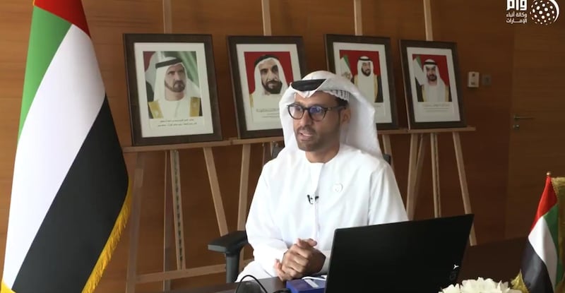 Dr Mohamed Al Kuwaiti, head of cybersecurity for the UAE Government, chairs the UAE Cybersecurity Council's first virtual meeting. Wam