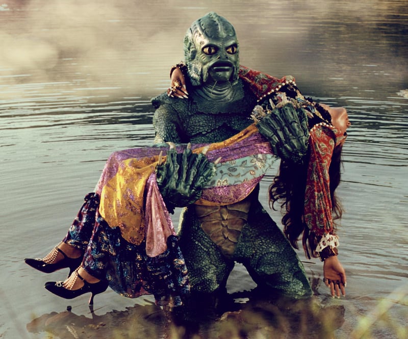 An image from the AW17 Gucci ad campaign, starring the Creature of the Black Lagoon