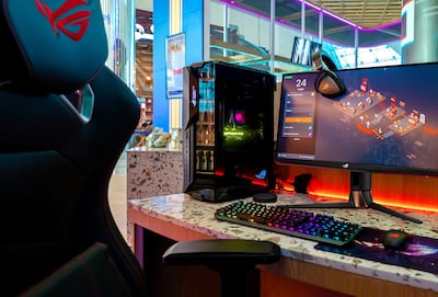 Gamers at Dubai International Airport have access to more than 40 games at the new 24-hour gaming lounge. Photo: Dubai Airports