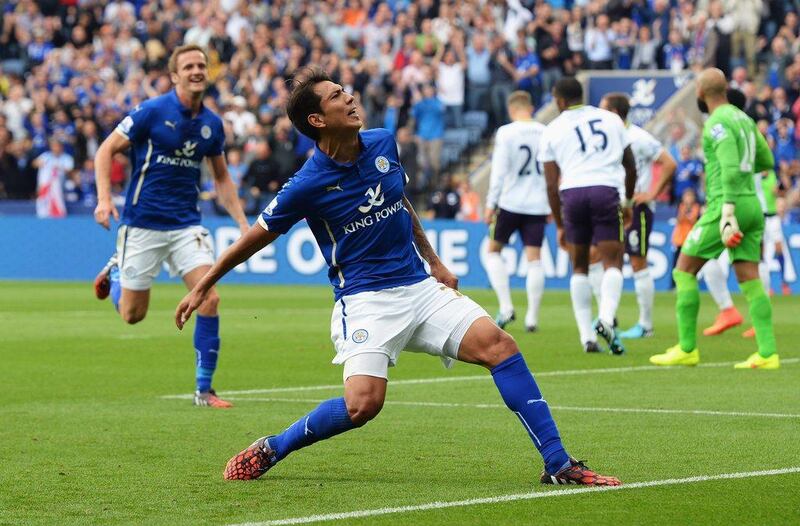 Centre forward: Leonardo Ulloa, Leicester City. The most expensive player in Leicester's history took less than half an hour to get off the mark. Ross Kinnaird / Getty Images 
