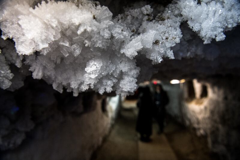 Ice forms inside the Museum of the History of Permafrost Studies in Yakutsk. AFP