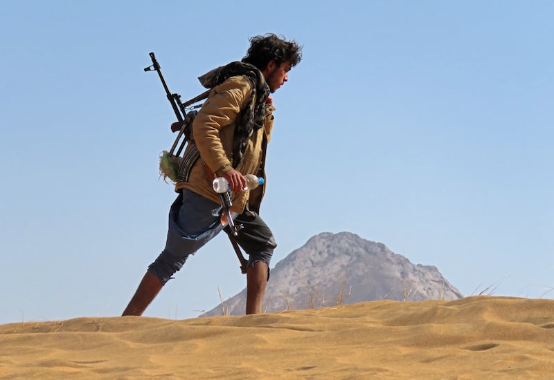 A Yemeni pro-government fighter is pictured during fighting with Houthi rebels. AFP