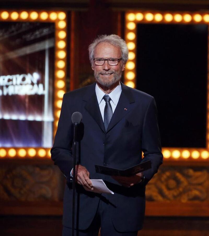 Clint Eastwood presents an award during the Tony Awards. Carlo Allegri / Reuters