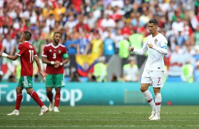 Soccer Football - World Cup - Group B - Portugal vs Morocco - Luzhniki Stadium, Moscow, Russia - June 20, 2018   Portugal's Cristiano Ronaldo celebrates after the match               REUTERS/Carl Recine