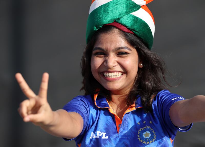 An India fan before the game. Chris Whiteoak / The National