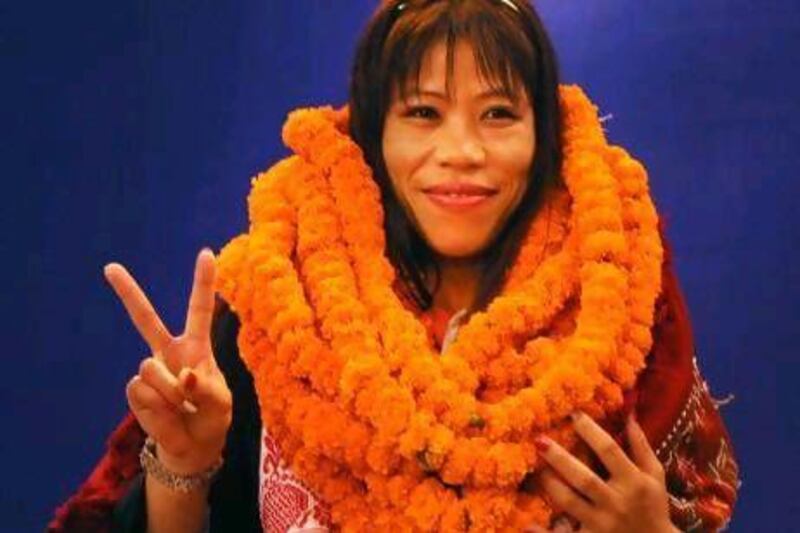 Mary Kom, a farmer's daughter from the remote north-east part of India who overcame odds to become a five-time world champion, will be immortalized in a biopic. AFP