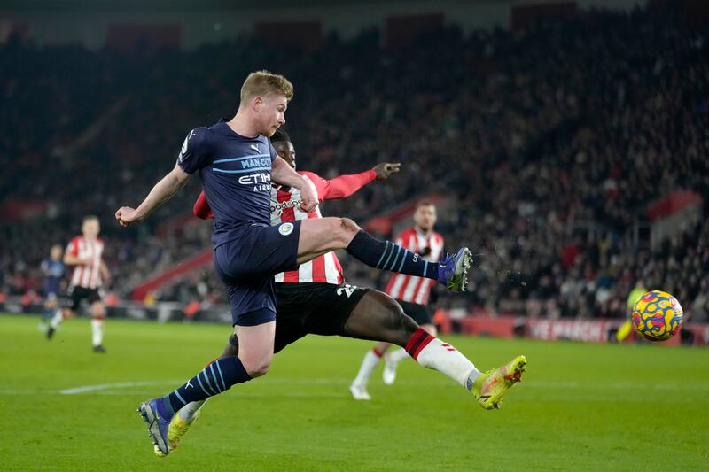Kevin De Bruyne – 8. Always looking to make things happen, finding Cancelo with a perfectly weighted pass, as well as delivering crosses that stretched Southampton’s defence, eventually getting the assist for the equaliser. Saw an absolute peach come off the post and forced a save from Forster in the final seconds. AP