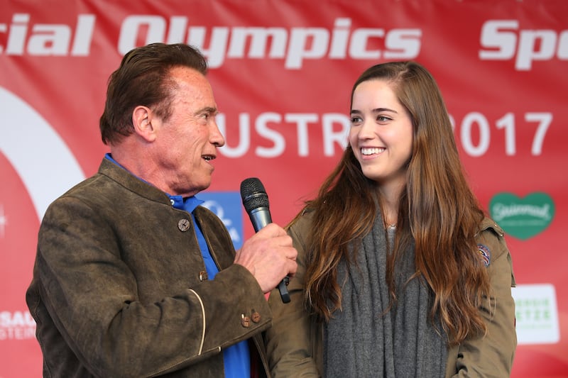 Arnold Schwarzenegger and daughter Christina Schwarzenegger. Photo: US Special Olympics