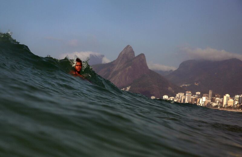 A boy swims in the sea at Ipanema Beach in Rio de Janeiro, Brazil. Pilar Olivares / Reuters