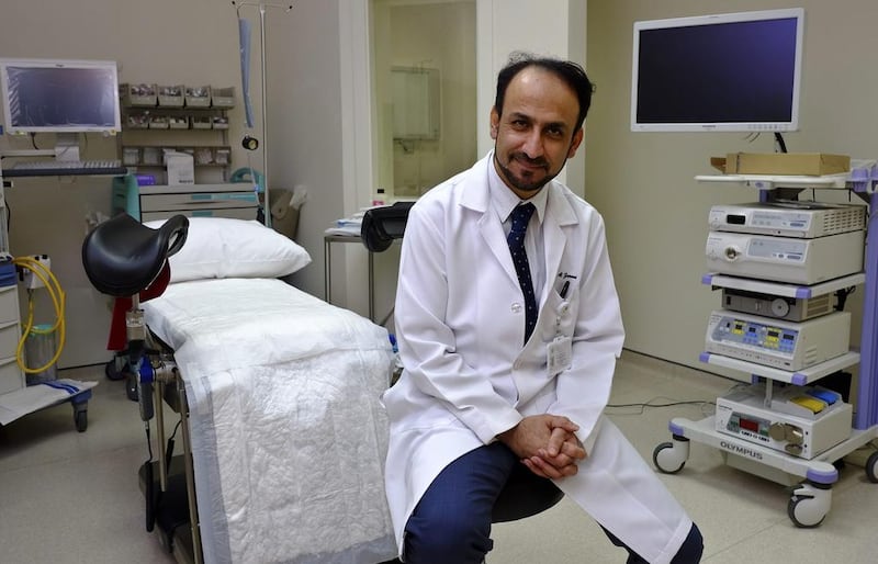 Dr Abdul Al Zarooni at the Sheikh General Khalifa Hospital in Umm Al Quwain. He said the urology department, which he leads, will be another area of excellence in health care. “We are helping our people by providing world-class services next door to their houses,” he said. Antonie Robertson / The National