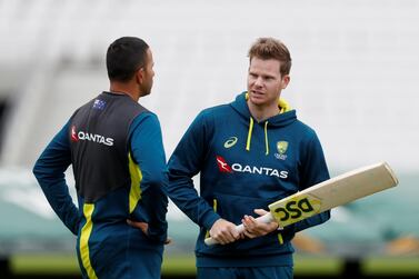 Steve Smith during a nets session at Headingley. The Australia batsman has been ruled out of the third Ashes test after failing to recover from concussion symptoms. Reuters