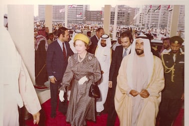 Sheikh Zayed and Queen Elizabeth II at the 1979 inauguration of Le Meridien Abu Dhabi. Courtesy Le Meridien