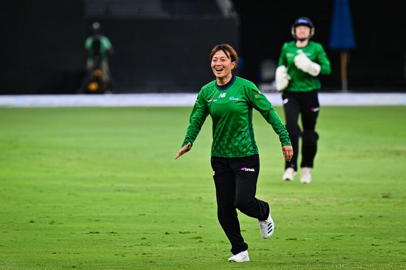 9) Shizuka Miyaji (Spirit): The Japan spinner took four for 18 against the Falcons in the league stage, and took six wickets in the seven overs she sent down altogether. Photo: FairBreak Global