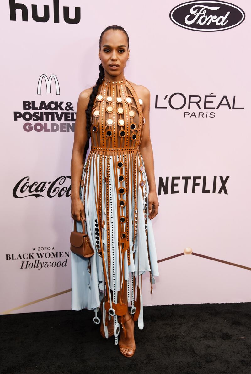 Actress Kerry Washington in Lanvin at the 13th Annual ESSENCE Black Women in Hollywood Awards Luncheon. AP