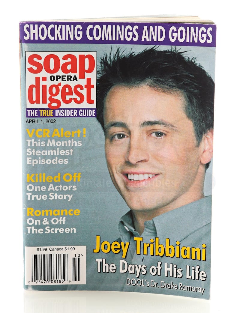 Joey Tribbiani's Soap Opera Digest Magazine. Courtesy Prop Store