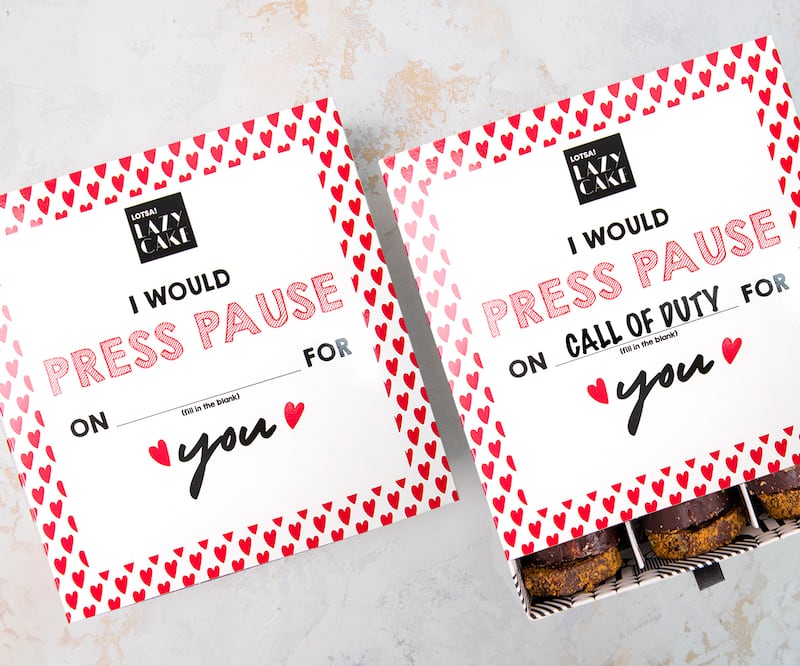 As a gifting option, Lotsa! Lazy Cakes has launched two limited-edition Valentine's Day sleeves. Photo: Lotsa! Lazy Cakes