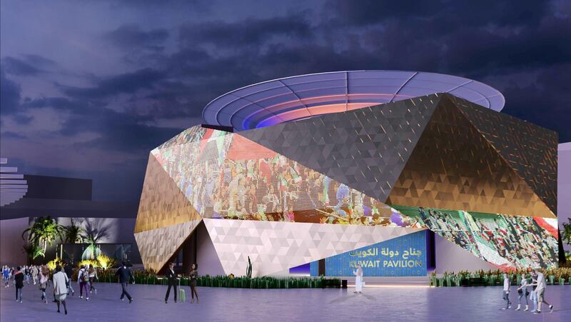 DUBAI, UNITED ARAB EMIRATES , Feb 4  – 2020 :- Rendering  of the   Kuwait Pavilion for the EXPO 2020 shown during the press conference held at Jumeirah Emirates Towers in Dubai. For News. Story by Ramola