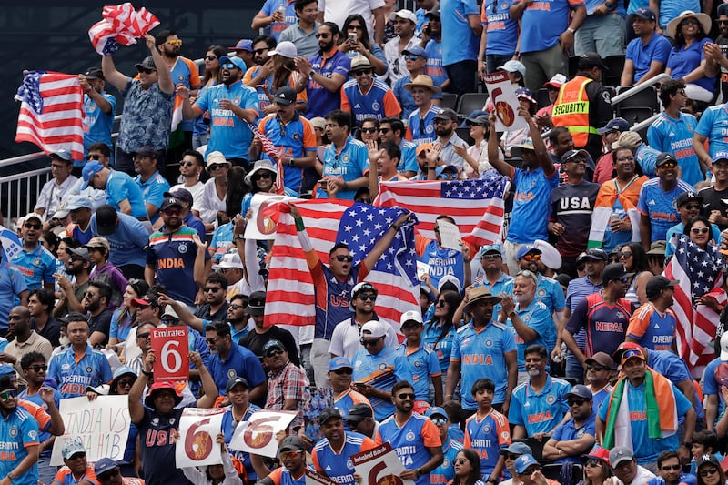 Fans during the game at the Nassau County International Cricket Stadium. AP