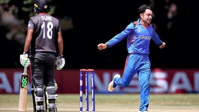 Afghanistan's Rashid Khan, right, is one of the world's most promising leg-spinners a the moment. Agency