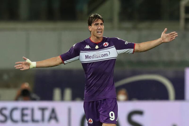 =14) Dusan Vlahovic (Fiorentina) 21 goals in 37 games. Golden Shoe points 42. Getty