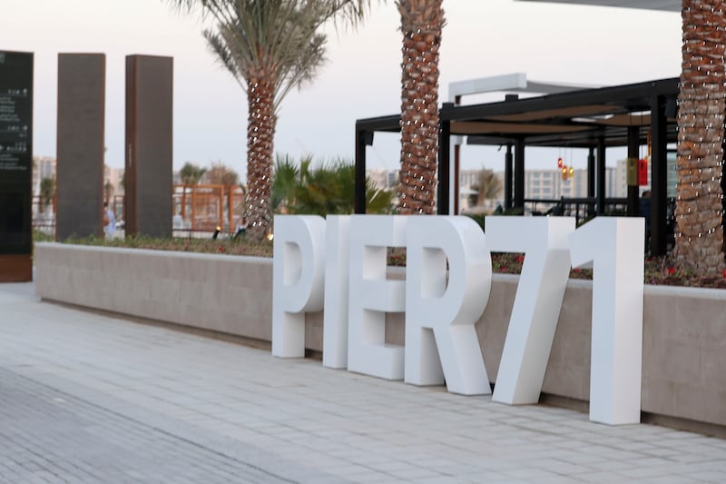 Pier 71 is home to a number of restaurants and lounges at Yas Bay Waterfront.
