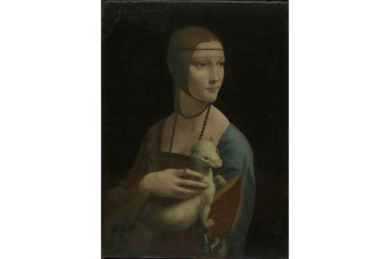 Portrait of Cecilia Gallerani (The Lady with an Ermine), about 1489-90. Oil on walnut. Courtesy Princes Czartoryski Foundation