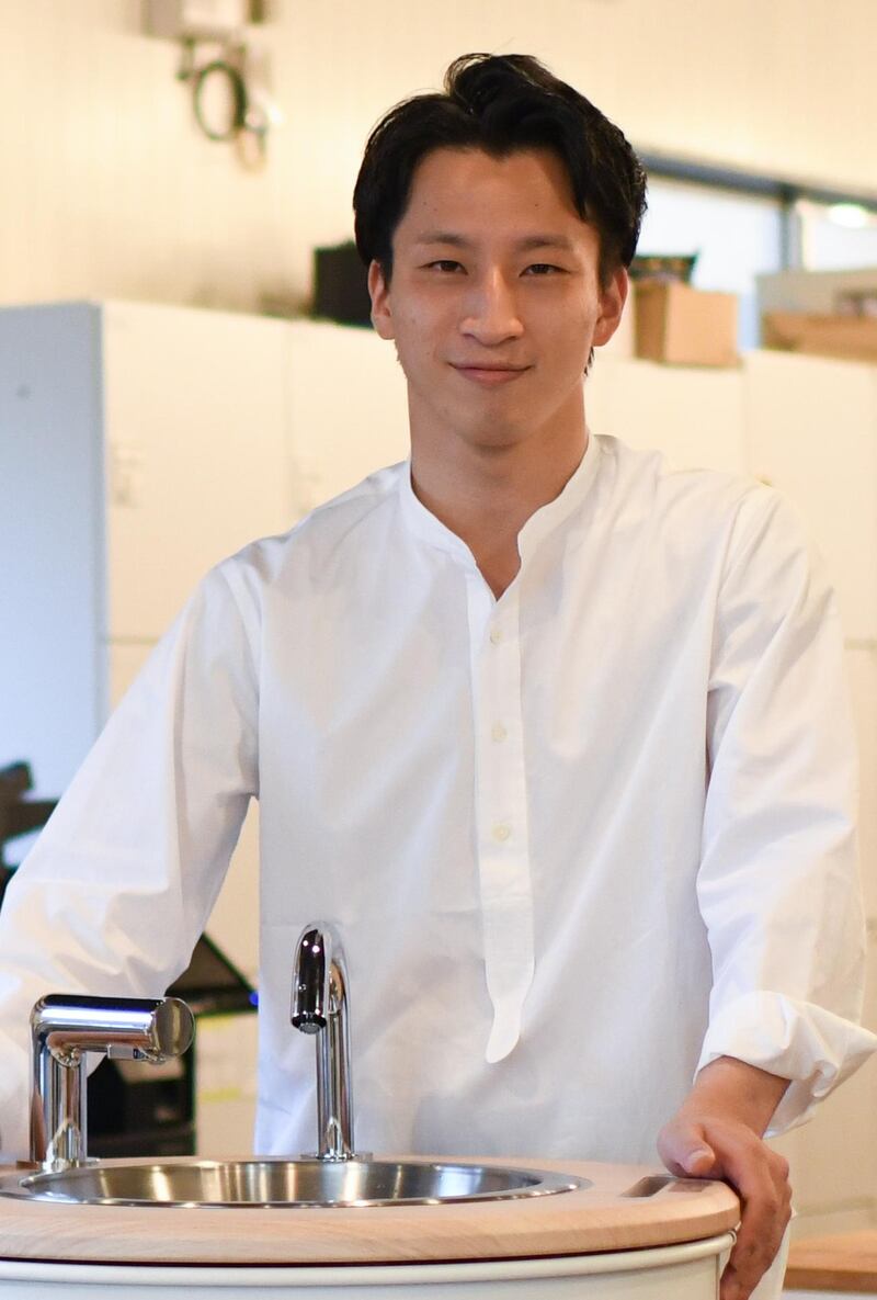Finalist in the Build a Waste-free World category – WOTA BOX, from Japan. Pictured is WOTA BOX chief executive Yosuke Maeda.