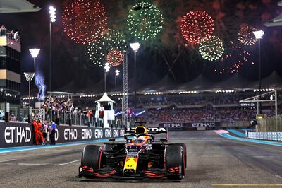 Red Bulls' Max Verstappen won his first Formula One world championship at the Abu Dhabi Grand Prix in 2021. PA
