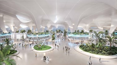 An artist's impression of the passenger terminal to be built at Al Maktoum International Airport scheduled for completion within 10 years. Photo: Dubai Airports