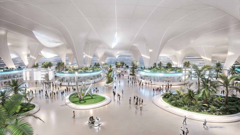 An artist's impression of the passenger terminal to be built at Al Maktoum International Airport scheduled for completion within 10 years. Photo: Dubai Airports