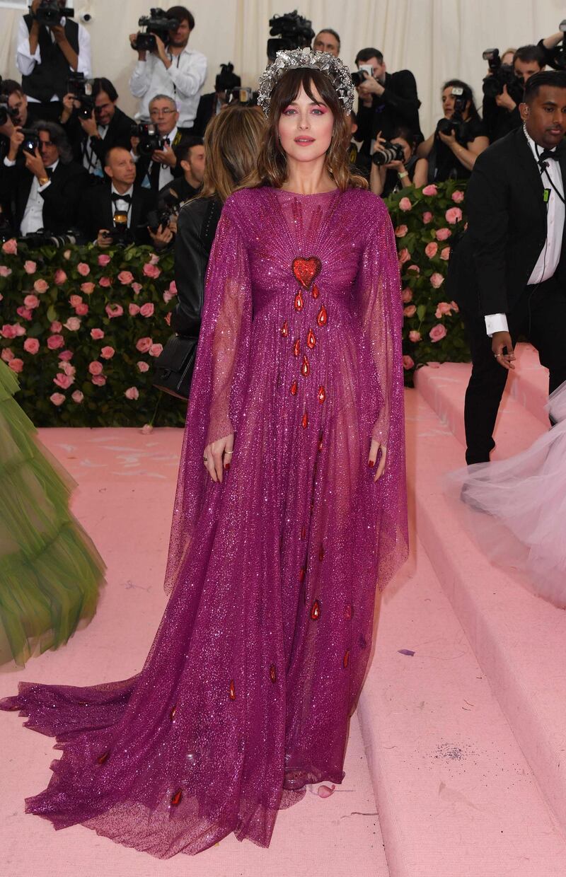 Actress Dakota Johnson arrives at the 2019 Met Gala in New York on May 6. AFP