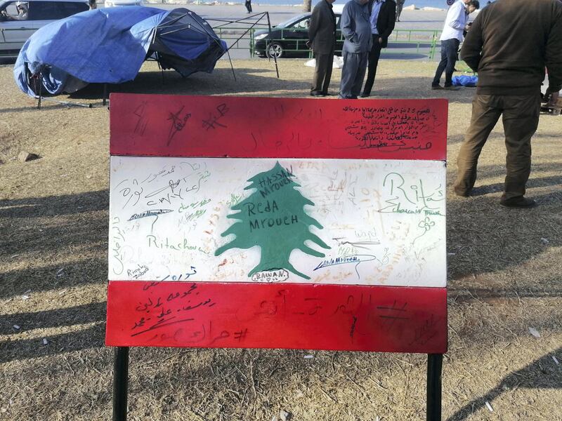 A flag in Tyre, Lebanon. Sunniva Rose / The National