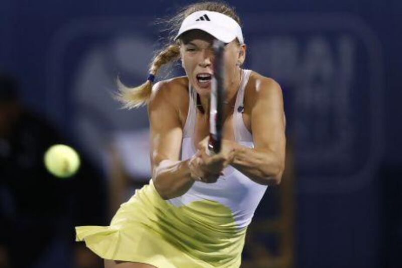 Caroline Wozniacki defeated Marion Bartoli in Dubai.