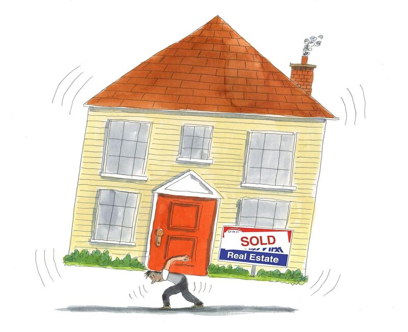 Buying a home can be something of a financial burden. Illustration: Gary Clement for The National