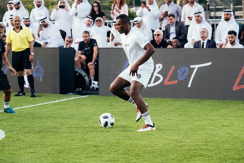 15.04.18  Match of Friendship - Pele XI vs. a Marcello Lippi XI. Football player Desailly.
Dubai Opera Garden, Dubai Opera, downtown
Anna Nielsen For The National

