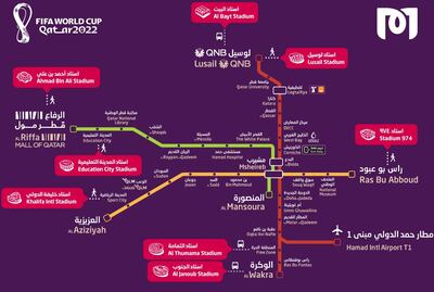 Qatar's metro service runs directly from Hamad International Airport to Doha, and several World Cup stadiums. Photo: Supreme Committee for Delivery & Legacy