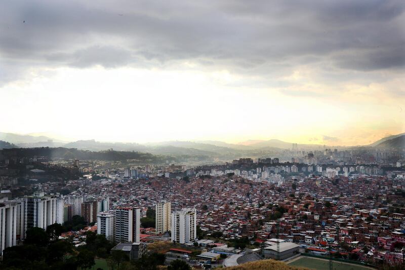 CARACAS, VENEZUELA - JANUARY 31: View of Caracas from the Petare neighborhood on January 31, 2019 in Caracas, Venezuela. Today, European Parliament recognized opposition leader Juan Guaidó as interim president and those who voted in favor claimed for free elections in Venezuela. US sanctioned Venezuela´s state-owned oil company PDVSA adding pressure on Maduro to step down and transfer power. (Photo by Edilzon Gamez/Getty Images) ***BESTPIX***