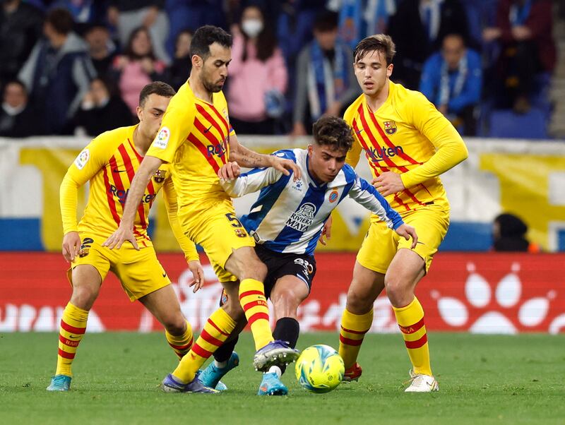 Sergio Busquets – 6. Won the ball back which led to the early goal. Had to be up for the physical side of the game as Espanyol set about him. Brought off after an hour, yet still saw more of the ball than any other. Caught ball watching for Espanyol’s second though. Reuters