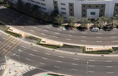 The proposal that went viral (written in white in the middle of the road)