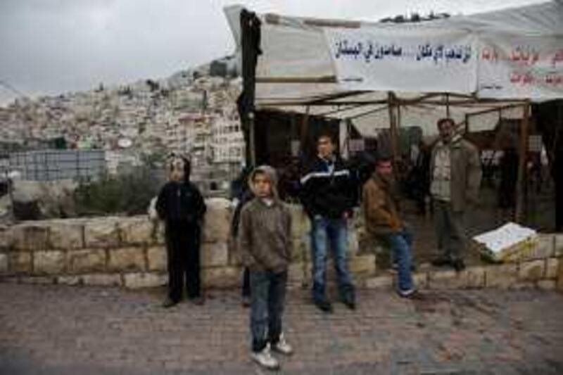 The Solidarity tent in the neighbourhood of Silwan. East Jerusalem. *** Local Caption ***  SILWAN003.jpg