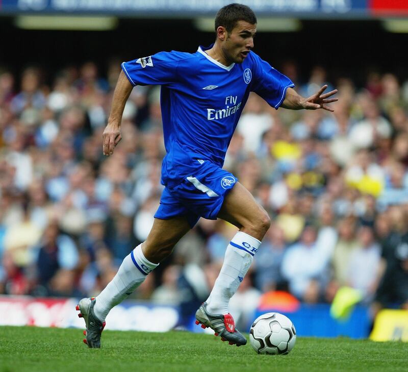 LONDON - SEPTEMBER 27:  Adrian Mutu of Chelsea runs with the ball during the FA Barclaycard Premiership match between Chelsea and Aston Villa held on September 27, 2003 at Stamford Bridge, in London. Chelsea won the match 1-0. (Photo by Mike Hewitt/Getty Images)