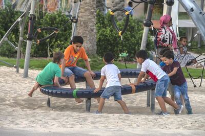 Physical play enhances problem-solving skills. Courtesy Umm Al Emarat Park