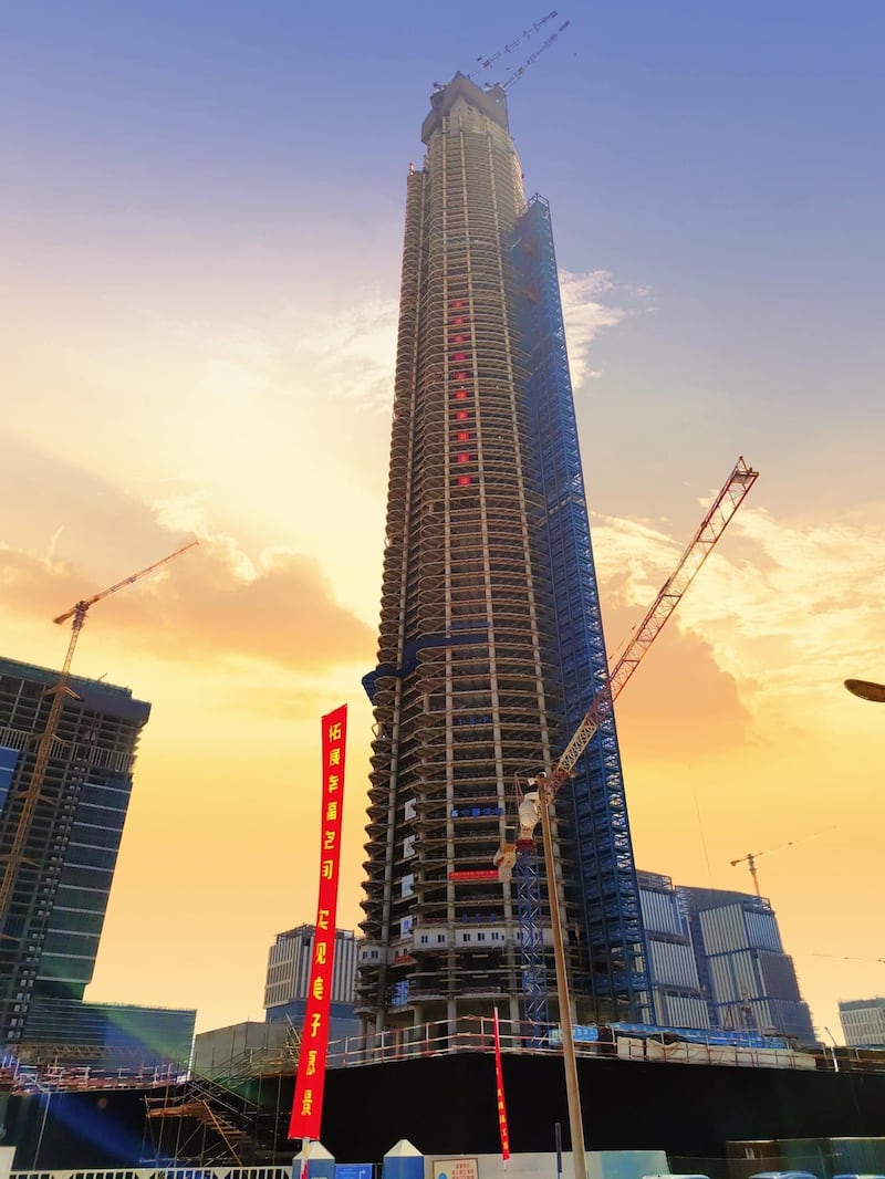 The Capital Business District (CBD) being built in Cairo’s New Administrative Capital. The 20 skyscrapers in the district include the 385-metre Iconic Tower, which will be the tallest building in Africa. Photo: Dar Al Hendasah