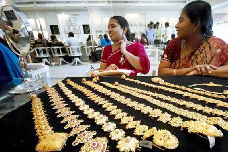 Demand for gold jewellery in India increased by 7 per cent in the third quarter. Krishnendu Halder / Reuters
