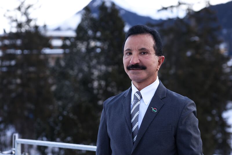 Sultan bin Sulayem, chief executive of DP World, on the opening day of the World Economic Forum in Davos, Switzerland. Bloomberg