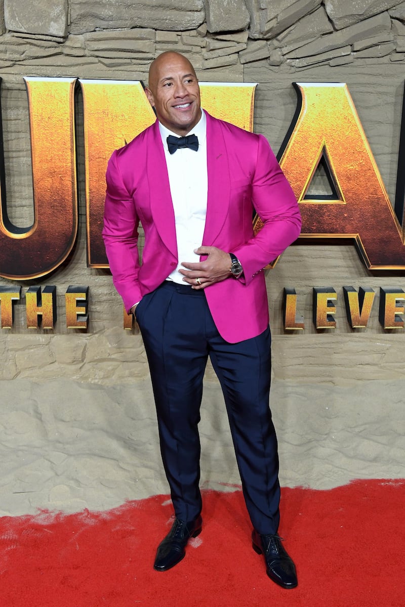 LONDON, ENGLAND - DECEMBER 05: Dwayne Johnson attends the "Jumanji: The Next Level" UK Film Premiere at BFI Southbank on December 05, 2019 in London, England. (Photo by Stuart C. Wilson/Getty Images)