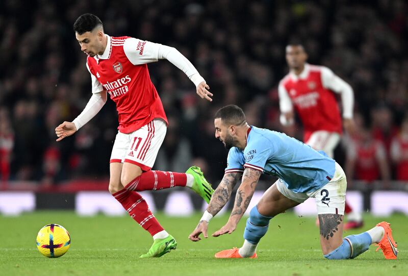 Gabriel Martinelli 6: Has been key player in Arsenal’s charge to the top of the table this season but couldn’t really get into the game here and taken off in second half. EPA