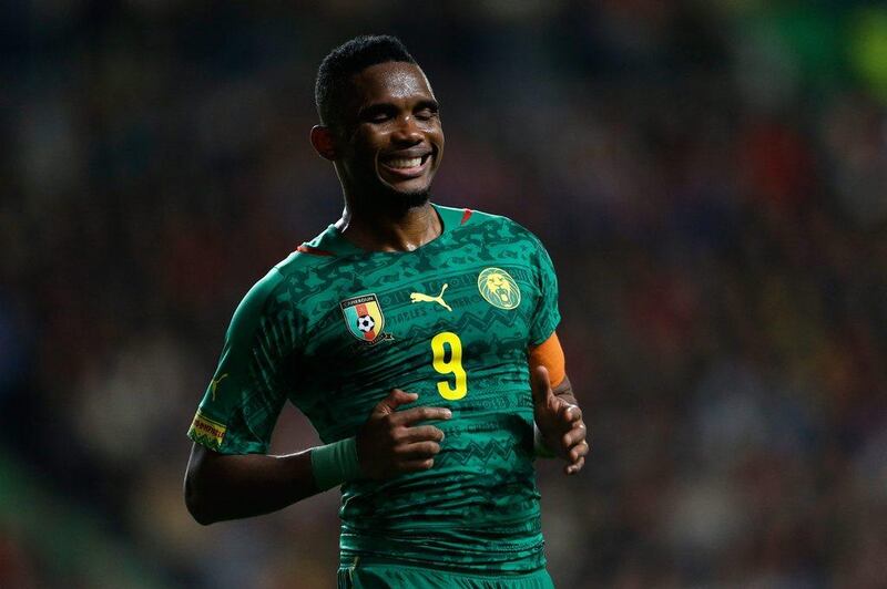 Samuel Eto'o and Cameroon lost to Portugal 5-1. They'll play in Group A at the 2014 World Cup with Brazil, Croatia and Mexico. Armando Franca / AP