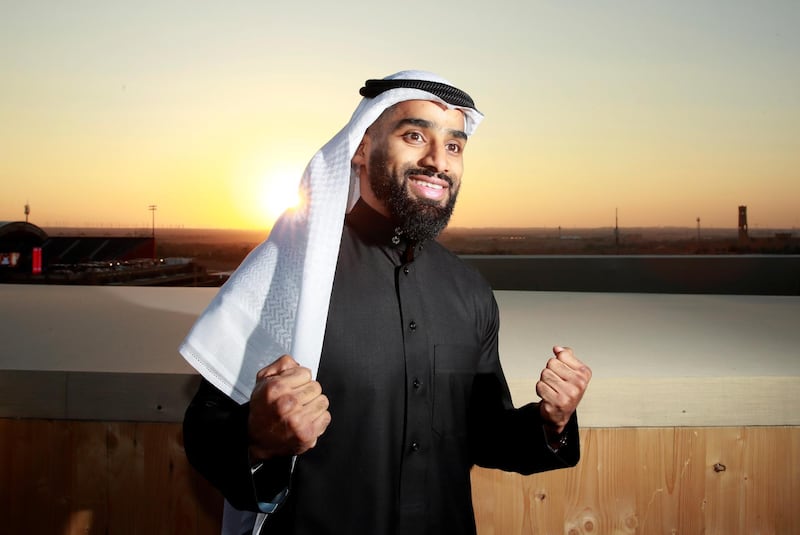 Zuhayr Al Qahtani poses for photos  at the Diriyah Season Hospitality Lounge in Riyadh, Saudi Arabia. Reuters